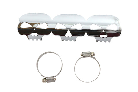 Chrome Skull Heat Shield - V-Twin Mfg.