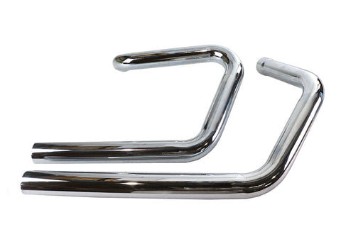 Alphabet XL Exhaust Header Set Chrome - V-Twin Mfg.