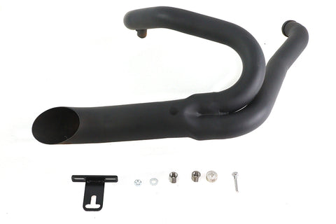 Black Wyatt Gatling 2 into 1 Exhaust Pipe Header Kit - V-Twin Mfg.