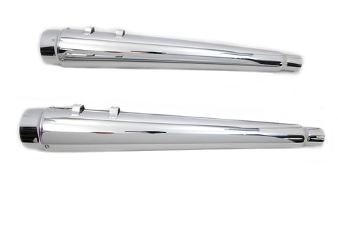 Wyatt Gatling Megaphone Muffler Set Chrome - V-Twin Mfg.