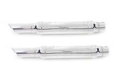 Replica Muffler Set with Slash Cut Ends - V-Twin Mfg.