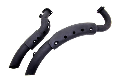Black Drag Pipe Set With Heat Shields - V-Twin Mfg.
