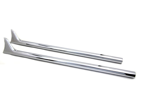 40 inch Straight Fishtail Exhaust Extension Set Chrome - V-Twin Mfg.