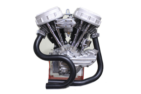 Ultima Drag Pipe Set Panhead Black - V-Twin Mfg.