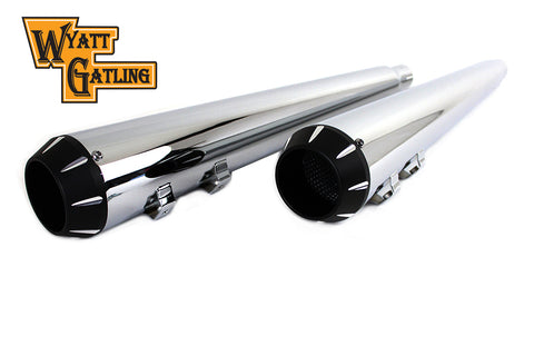 Wyatt Gatling Muffler Set with Tapered Tips - V-Twin Mfg.