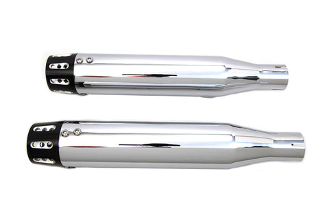 Chrome Tapered Revolver Tip Muffler Set - V-Twin Mfg.