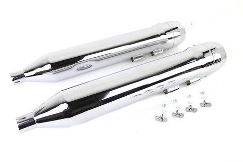 Grenade Muffler Set Chrome - V-Twin Mfg.