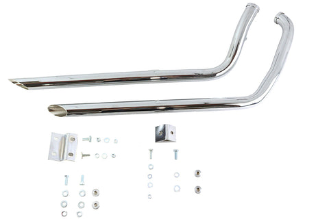 40 inch Shotgun Exhaust Drag Pipe Set Slash Cut Style - V-Twin Mfg.