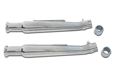 Right Side Chrome 20 inch Megaphone Upsweep Slip On Muffler - V-Twin Mfg.