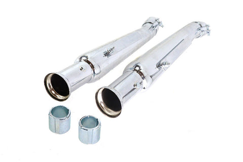 Chrome 20 inch Megaphone Upsweep Slip On Muffler Set - V-Twin Mfg.