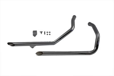 Wyatt Gatling Exhaust Drag Pipe Set Slash Cut Ends - V-Twin Mfg.