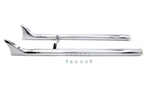 Indian Straight Fishtail Set Chrome - V-Twin Mfg.