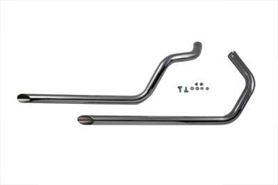 Exhaust Drag Pipe Set Slash Cut - V-Twin Mfg.