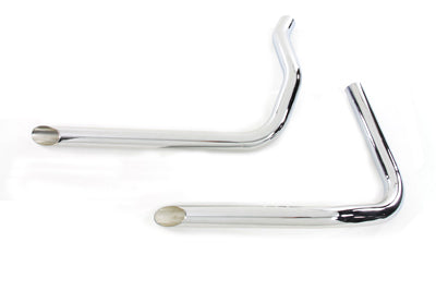 Exhaust Drag Pipe Set Slash Cut - V-Twin Mfg.