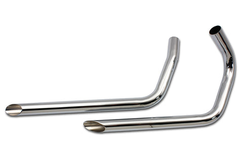 Exhaust Drag Pipe Set Slash Cut Ends - V-Twin Mfg.