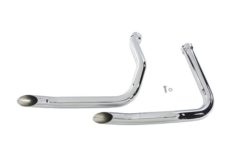 Exhaust Goose Drag Pipe Set with Slash Cut Ends - V-Twin Mfg.