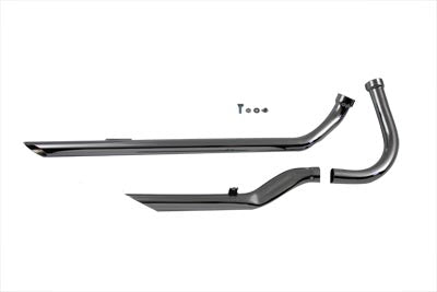 Exhaust Drag Pipe Set Flat Front Pipe - V-Twin Mfg.