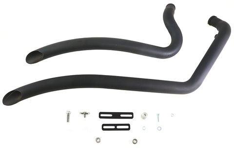 Wyatt Gatling Smooth Radius Pipe Set Black - V-Twin Mfg.