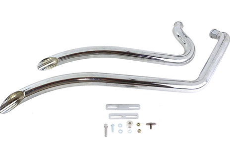 Wyatt Gatling Smooth Radius Pipe Set Chrome - V-Twin Mfg.