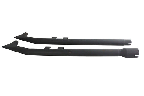 FLT Upsweep Straight Fishtail Set Black - V-Twin Mfg.