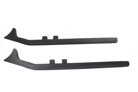 FLT Upsweep Straight Fishtail Set Black - V-Twin Mfg.