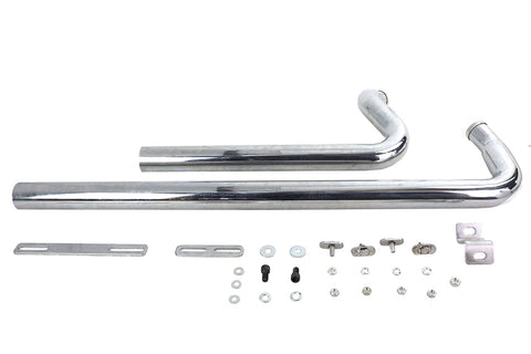 Exhaust Drag Pipe Set Chrome Shotgun Style - V-Twin Mfg.