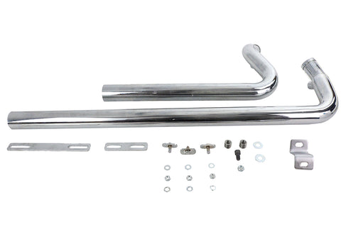 Exhaust Drag Pipe Set Chrome Shotgun Style - V-Twin Mfg.