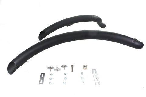 Wyatt Gatling Street Sweeper Exhaust Pipe Set Black - V-Twin Mfg.