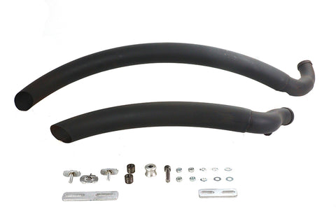 Wyatt Gatling Street Sweeper Exhaust Pipe Set Black - V-Twin Mfg.