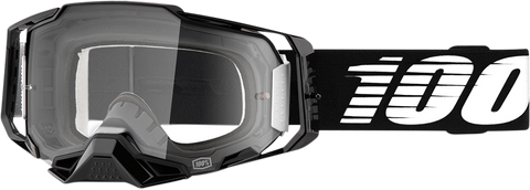 100% Armega Goggles - Black - Clear 50004-00001