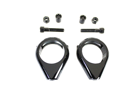 Black Turn Signal Clamp Kit 41mm Forks - V-Twin Mfg.