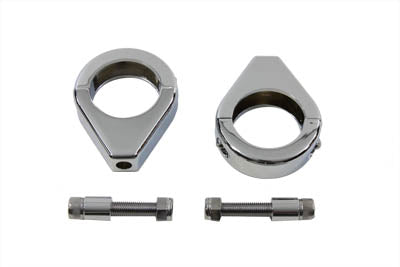 Chrome Turn Signal Clamp Kit 39mm Forks - V-Twin Mfg.