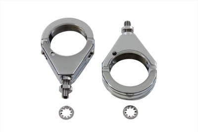 Turn Signal Clamp Set with Grooves 41mm - V-Twin Mfg.