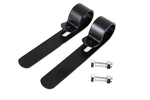 Black Oxide 1-1/4 inch Exhaust  inchP inch Clamp Set - V-Twin Mfg.