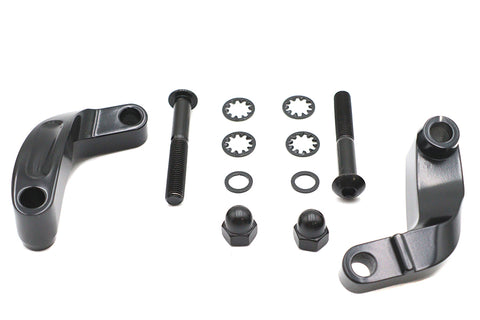 Black Smooth Mirror Relocation Kit - V-Twin Mfg.