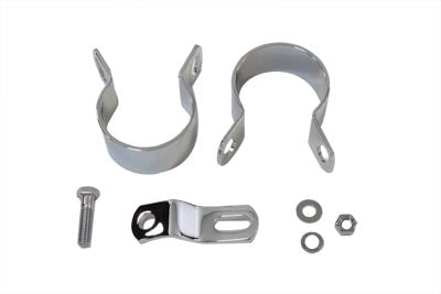 Exhaust Mount Clamp Kit Chrome - V-Twin Mfg.