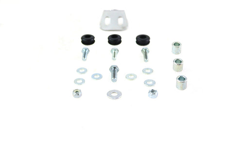Chrome Round Oil Tank Mount Kit - V-Twin Mfg.