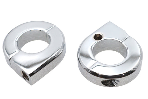 Chrome Universal Mount Clamp Set 1 inch - V-Twin Mfg.