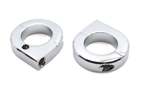 Chrome 1-1/4 inch Universal Mount Clamp Set - V-Twin Mfg.