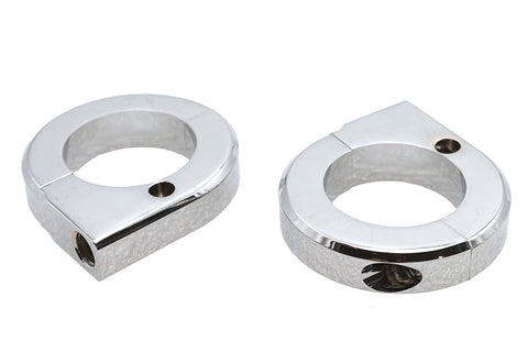 Chrome Universal Mount Clamp Set 1-3/8 inch - V-Twin Mfg.