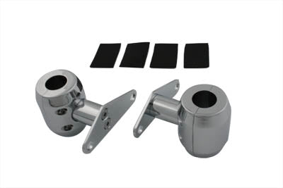 Spring Fork Fender Mount Clamp Set Chrome - V-Twin Mfg.