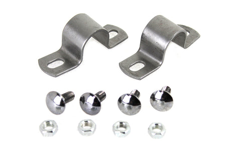 Rear Fender Mount U-Clamps Raw - V-Twin Mfg.