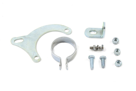 Exhaust Clamp and Bracket Set Chrome - V-Twin Mfg.
