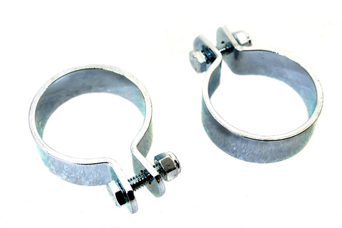 Zinc 1-7/8 inch Muffler Clamp Set - V-Twin Mfg.