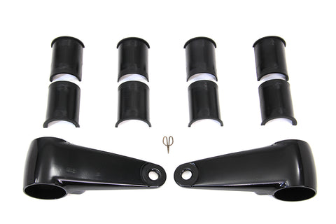 Side Mount Headlamp Bracket Kit Black - V-Twin Mfg.