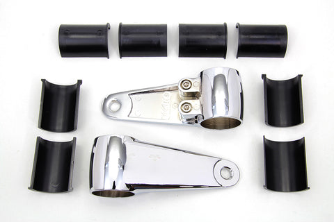 Universal Headlamp Mount Bracket Chrome - V-Twin Mfg.