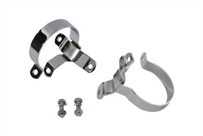 3-1/4 inch Muffler Body Clamp Set Chrome - V-Twin Mfg.