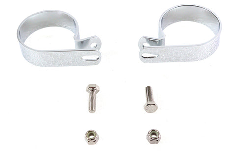 Chrome 2-1/2 inch Exhaust Clamp Set - V-Twin Mfg.