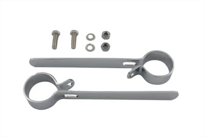 Chrome 1-1/2 inch Exhaust Hanger Clamp Set - V-Twin Mfg.