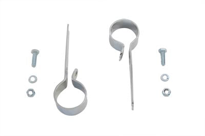 Chrome 1-3/4 inch Exhaust Hanger Clamp Set - V-Twin Mfg.